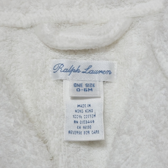 Ralph Lauren Baby Cotton Snuggly Bathrobe - Picture 2 of 5